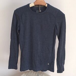 Smartwool Merino 250 Base Layer Shirt Womens Small Long Sleeve top S Blue
